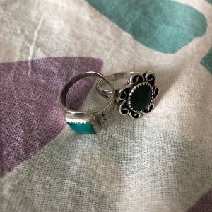 Sterling silver & turquoise rings